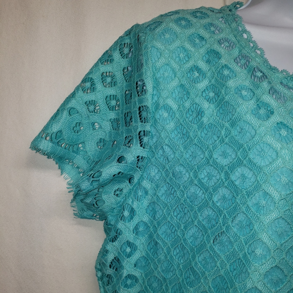 NWOT IsaacMizrahi Medium S/S Seamist Layered Dress - Picture 3 of 9